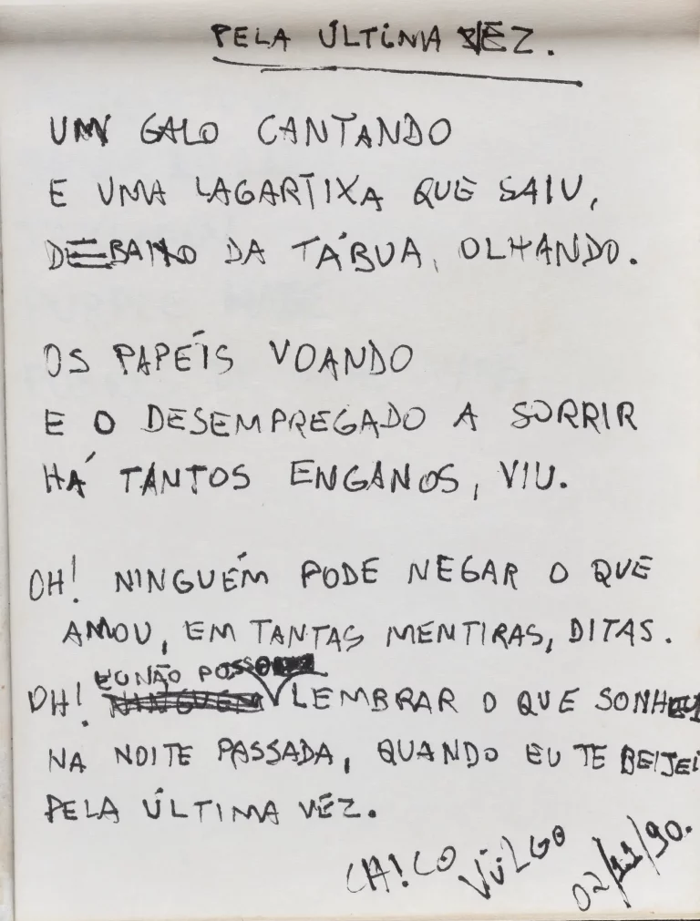 Texto em português sobre situações rotineiras em paralelo com sonhos do eu_lírico